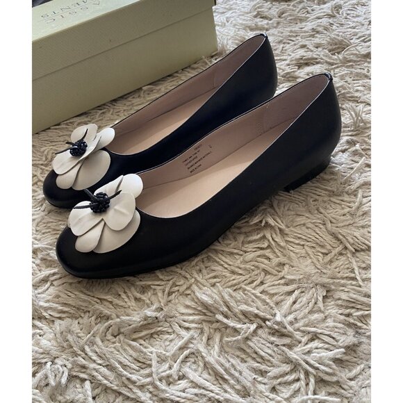 Slip On Shoes Camellia Daisy Floral Ballet Flats 8.5 M Classic Elements Black - Picture 3 of 8
